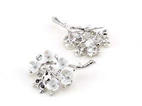 Sedef Yapraklı Ağaç Broş