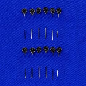 Siyah Damla Taşlı Eşarp İğnesi 12 adet