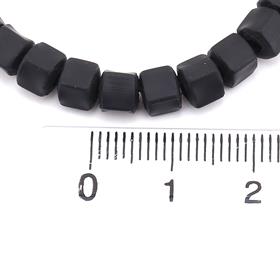 Siyah Fimo Küp Boncuk