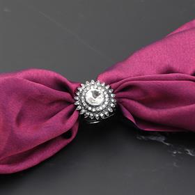 Siyah Hematit Renk Taşlı Eşarp Şal Yüzüğü