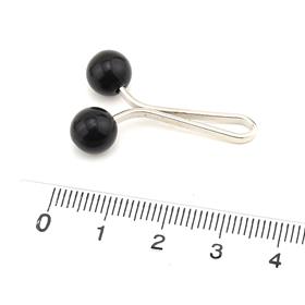 Siyah İnci Taşlı Eşarp Şal Klipsi 12 adet