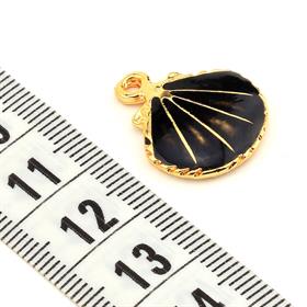 Siyah Mineli İstiridye Takı Ucu