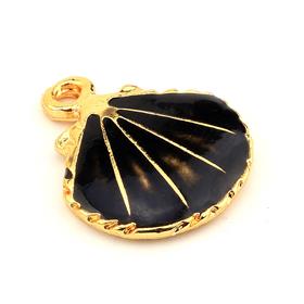 Siyah Mineli İstiridye Takı Ucu