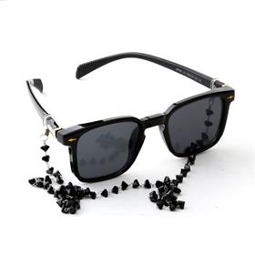 Siyah Oniks Taşlı Gözlük İpi Zinciri