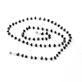 Siyah Oniks Taşlı Gözlük İpi Zinciri