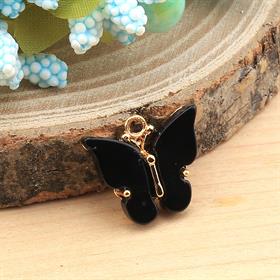 Siyah Sedefli Kelebek Takı Ucu