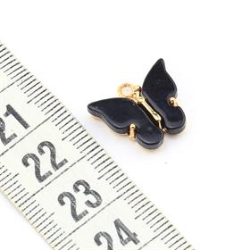 Siyah Sedefli Kelebek Takı Ucu
