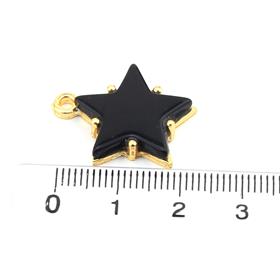 Siyah Sedefli Yıldız Takı Ucu