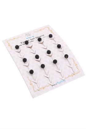 Siyah Taşlı Toplu Eşarp Şal İğnesi 12 adet