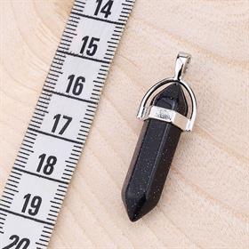 Siyah Yıldız Taşı Takı Ucu