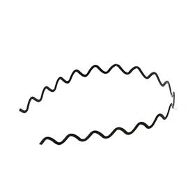 Siyah Zigzag Metal Tel Taç