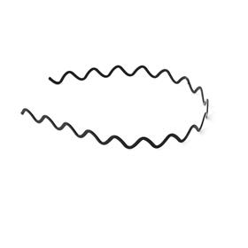 Siyah Zigzag Metal Tel Taç