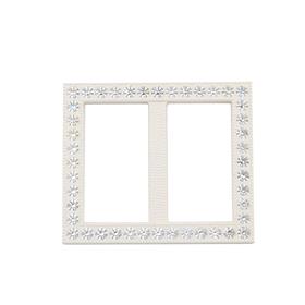 Swarovski Taşlı Beyaz Renk Dikdörtgen Kemer Tokası Küçük