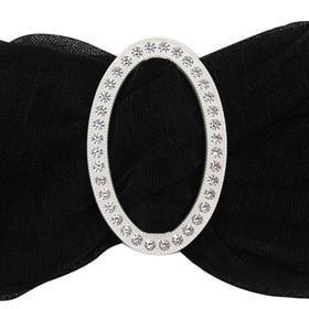 Swarovski Taşlı Beyaz Renk Oval Kemer Tokası