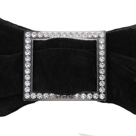 Swarovski Taşlı Şeffaf Dikdörtgen Kemer Tokası