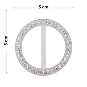 Swarovski Taşlı Şeffaf Yuvarlak Kemer Tokası