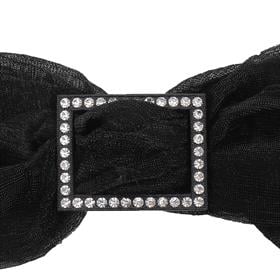 Swarovski Taşlı Siyah Renk Dikdörtgen Kemer Tokası