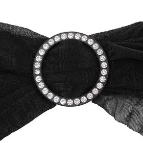 Swarovski Taşlı Siyah Renk Yuvarlak Kemer Tokası