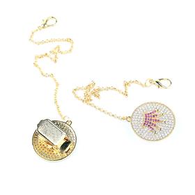 Taç Figürlü, Zirkon Taşlı Emzik Askısı