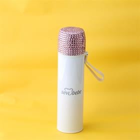 Taşlı Bebe Termosu Pembe