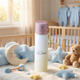 Taşlı Bebe Termosu Pembe