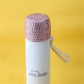 Taşlı Bebe Termosu Pembe