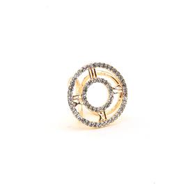 Taşlı Saat Eşarp Şal Yüzüğü Altın