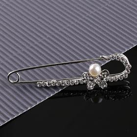 Taşlı ve İncili Kelebek Çengelli Çatal İğne