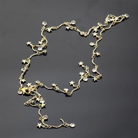 Taşlı Y Kolye Gold