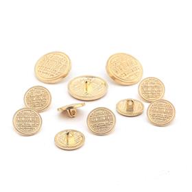 Trençkot ve Blazer Ceket Düğme Takımı Gold 11li Set