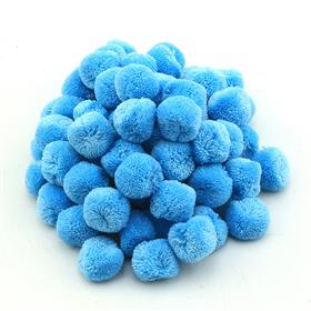Turkuaz Yün Ponpon 2 cm 10 Adet