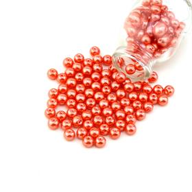 Turuncu Cam İnci Boncuk 8 mm 100 adet