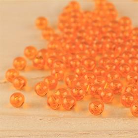 Turuncu Renk Deliksiz Plastik Boncuk 6 mm