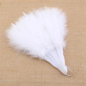 Tüylü Gelin Yelpazesi Beyaz