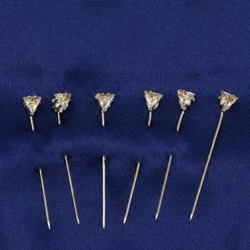 Zirkon ÜçgenTaşlı Eşarp İğnesi 6 adet