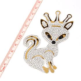 Ütüyle Yapışabilen Taşlı Tilki Aplik