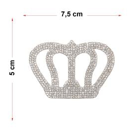 Ütüyle Yapışan Taşlı Kral Taç Motif 5 x 7,5 cm