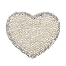 Ütüyle Yapıştırılabilen İncili Kalp Motif