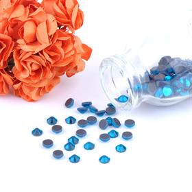 Ütüyle Yapıştırma Kristal Taş Mavi Renk