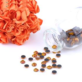 Ütüyle Yapıştırma Kristal Taş Topaz Renk