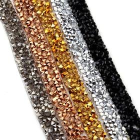 Ütüyle Yapıştırma Taşlı Meş Aplik Şerit