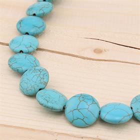 Yassı Turkuaz Boncuk