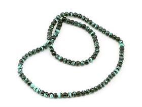 Yeşil Desenli Siyah Dizi Cam Boncuk