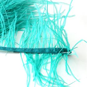 Yeşil Deve Kuşu Tüyü Şerit