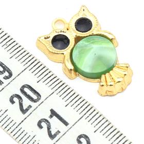 Yeşil Sedefli Baykuş Takı Ucu