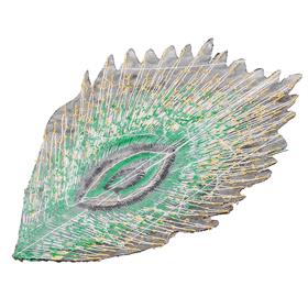 Yeşil Tavus Kuşu Tüyü Aplik