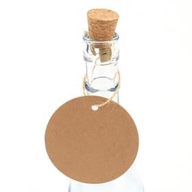 Yuvarlak Kraft Etiket (100 Adet + Jüt İp Hediyeli)
