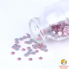 Yuvarlak Kristal Taş Açık Pembe Renk
