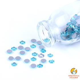Yuvarlak Kristal Taş Aquamarin Renk