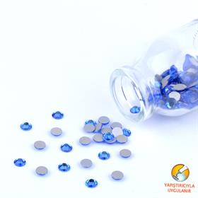 Yuvarlak Kristal Taş Mavi Renk